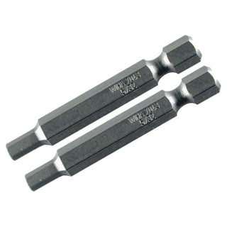 Wiha Tools 74387 7/32 inch x 50mm Hex Power Bit, 2 Pack