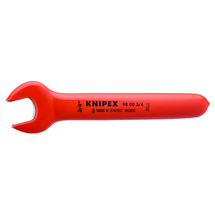 Knipex 98 00 3/4" 7 1/4" Open End Wrench-1000V Insulated, 3/4"