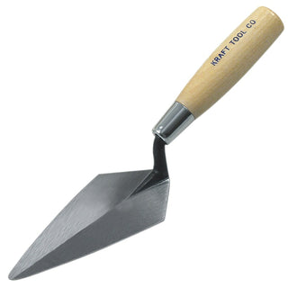 Kraft Tool GG421 4-1/2" x 2-1/4" Pointing Trowel with Wood Handle