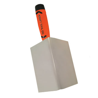 Kraft Tool PL584PF 4" x 2" Stainless Steel Inside Corner Trowel with ProForm Handle