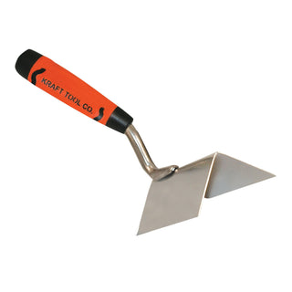 Kraft Tool PL593PF 4" x 1-1/2" Stainless Steel Outside Corner Trowel with ProForm Handle