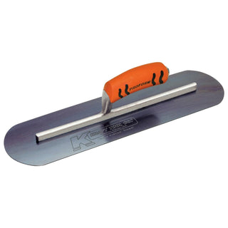 Kraft Tool CF746BPF 24" x 5" Blue Steel Pool Trowel with a ProForm Handle on a Long Shank