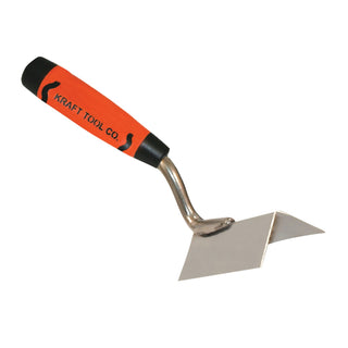 Kraft Tool PL592PF 3-1/8" x 1" Stainless Steel Outside Corner Trowel with ProForm Handle