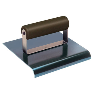 Kraft Tool CF573P 6" x 4" 3/8"R Blue Steel Edger with Plastic Handle