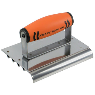 Kraft Tool CF1132PF 6" x 4-1/2" 1/4"R Edger Safety Step Edger/Groover with ProForm Handle