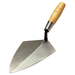 W. Rose RO221-11 1/2 11-1/2” Wide Heel Brick Trowel with 6" Wood Handle