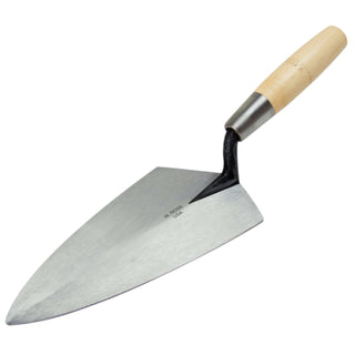 W.Rose RO110-10 1/2 10-1/2” Philadelphia Brick Trowel with 6" Wood Handle