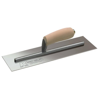 Kraft Tool CF205C 12" x 5" Gunite Trowel with Camel Back Wood Handle