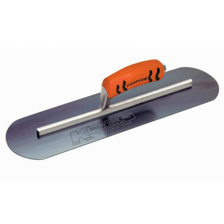 Kraft Tool CF470PF 12" x 3" Blue Steel Round End Burn Trowel with ProForm Handle