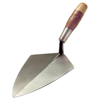 W.Rose RO321-11 1/2 11-1/2” Wide Heel Brick Trowel with Leather Handle