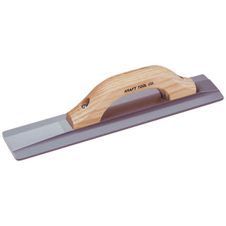 Kraft Tool CF014M 14" x 3-1/4" Square End Magnesium Hand Float with High Lift Wood Handle