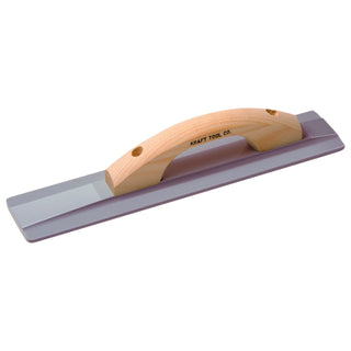 Kraft Tool CF016NP 16" x 3-1/4" Square End Magnesium Hand Float with Wood Handle (No Paint)