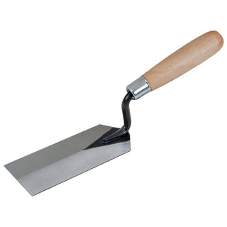 Kraft Tool HC434 Hi-Craft 6" x 2" Margin Trowel with Wood Handle