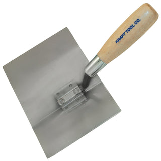 Kraft Tool PL320 Stainless Steel Thin Coat Angle Trowel with Wood Handle