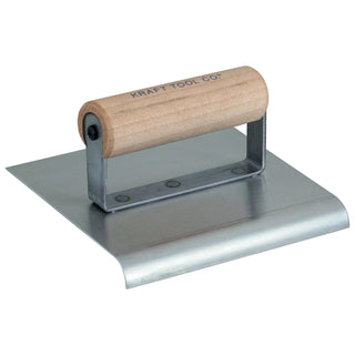 Kraft Tool CF5812SE 6" x 6" 1/2"R 5/8"L Western Style Hand Edger with Wood Handle