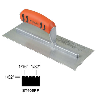 Superior Tile Cutter ST405PF 1/32" x 1/32" x 1/16" U-Notch Trowel with ProForm Handle