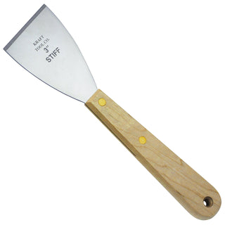 Kraft Tool DW034 3" Stainless Steel Stiff Scraper with Long Handle