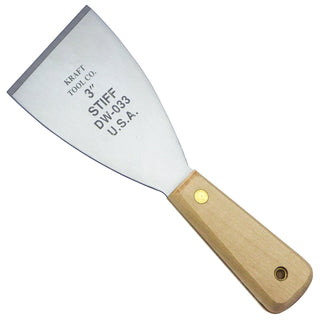 Kraft Tool DW033 3" Stainless Steel Stiff Scraper