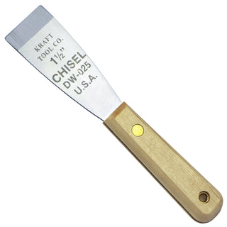 Kraft Tool DW025 1-1/2" Heavy Stainless Steel "Chisel" Scraper