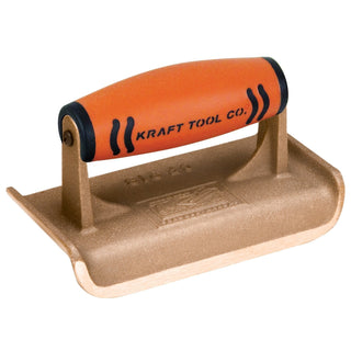 Kraft Tool CF318PF 6" x 3" 3/8"R Bronze Hand Edger with ProForm Handle