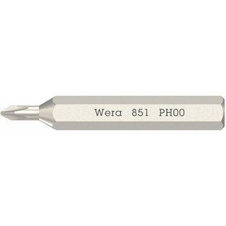 Wera 851/0 Micro Bits for Phillips Screws, PH00 x 30 mm