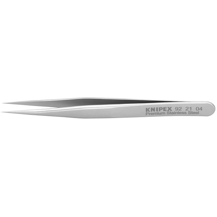 Knipex 92 21 04 3 1/2" Premium Stainless Steel Gripping Tweezers-Needle-Point Tips