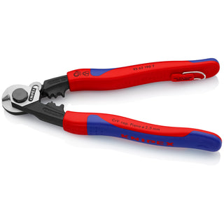 Knipex 95 62 190 T BKA 7 1/2" Wire Rope Shears-Tethered Attachment