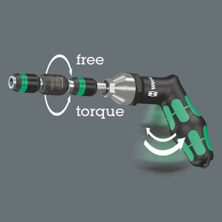 Wera 889/4/1 F Rapidaptor free-running bit holder for torque screwdrivers with pistol handle, 1/4" x 64 mm