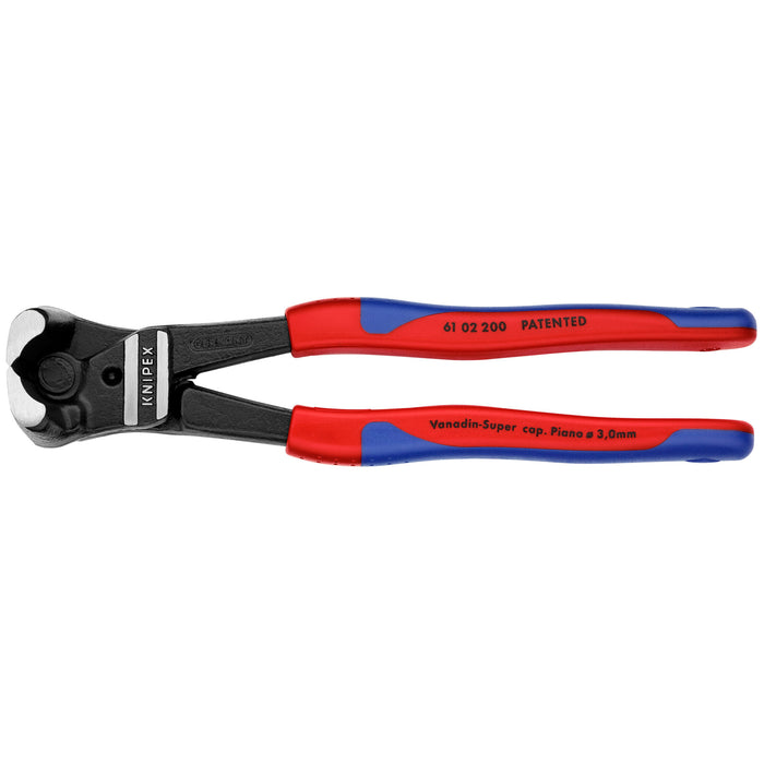 Knipex 61 02 200 8" High Leverage Bolt End Cutting Nippers