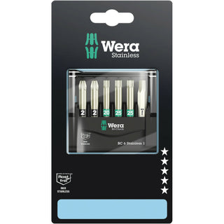 Wera Bit-Check 6 Stainless 1 SB, 6 pieces