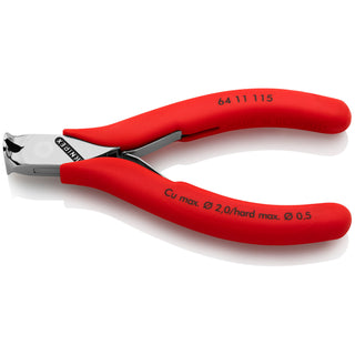 Knipex 64 11 115 4 1/2" Electronics End Cutting Nippers