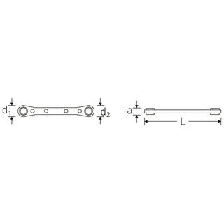Stahlwille 96415601 25a/7N Ratchet ring Spanner Set
