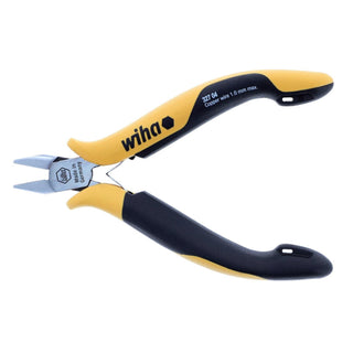 Wiha Tools 32704 Small Tapered Head w/Hollow Ground Back Flush ESD Precision Cutters