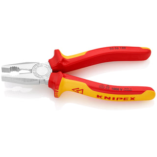 Knipex 03 06 180 7 1/4" Combination Pliers-1000V Insulated