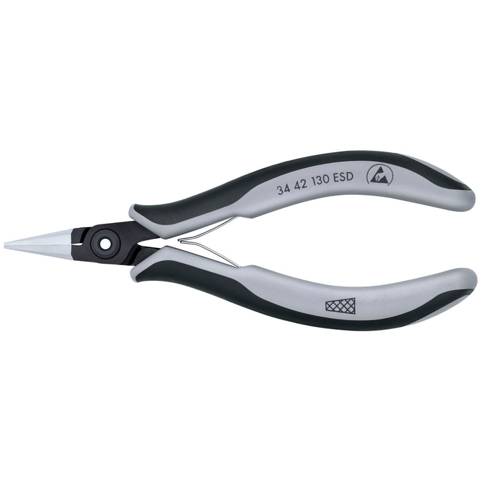 Knipex 34 42 130 ESD 5 1/4" Electronics Pliers-Flat Wide Tips, ESD Handles