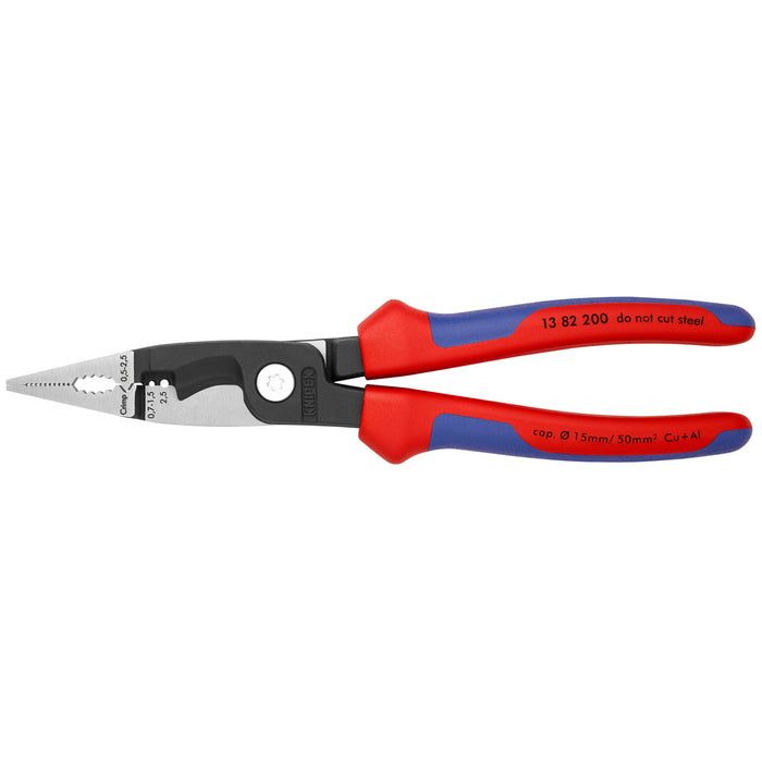 Knipex 13 82 200 SB 8" 6-in-1 Electrical Installation Pliers-Metric Wire