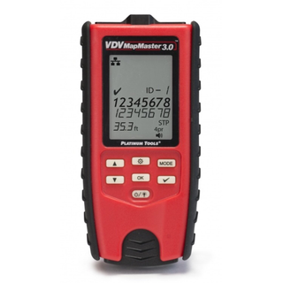 Platinum Tools T130K1 VDV MapMaster 3.0 Twisted Pair and Coax Cable Tester Kit, Includes Main Unit, Remotes, Accessories and Nylon Case