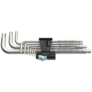 Wera 3950/9 Hex-Plus Stainless 1 L-key set, metric, stainless, 9 pieces