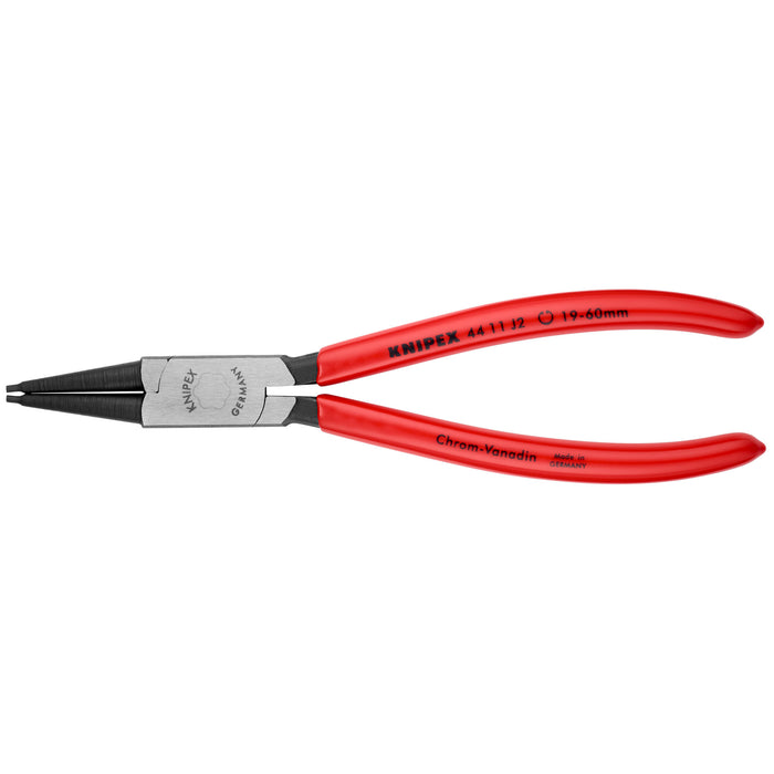 Knipex 44 11 J2 7 1/4" Internal Snap Ring Pliers-Forged Tips