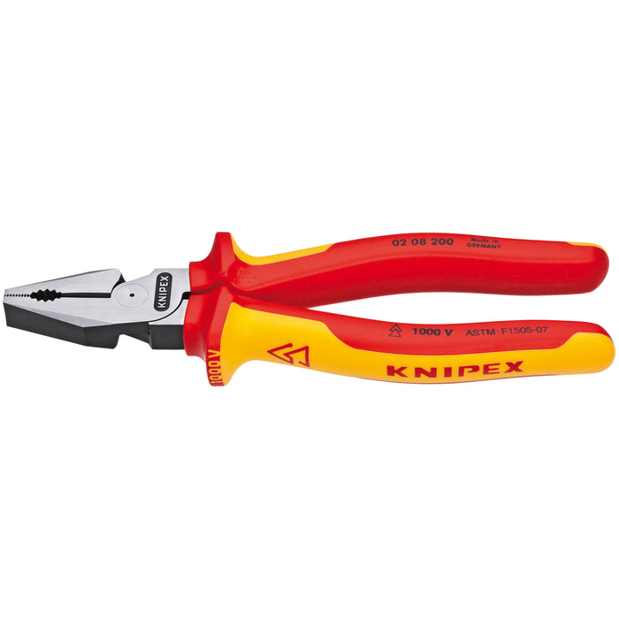 Knipex 02 08 200 SBA 8" High Leverage Combination Pliers-1000V Insulated