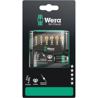 Wera Bit-Check 7 PZ Diamond 1 SB, 7 pieces