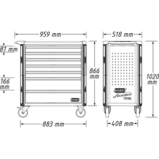 Hazet 179NXL-6 Tool Trolley Assistent