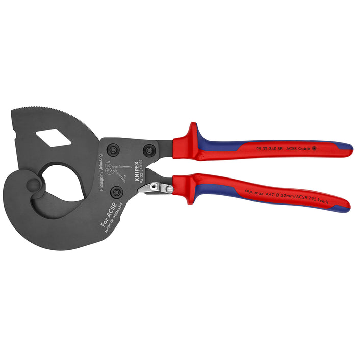 Knipex 95 32 340 SR US 13 1/2" Ratcheting ACSR Cable Cutter