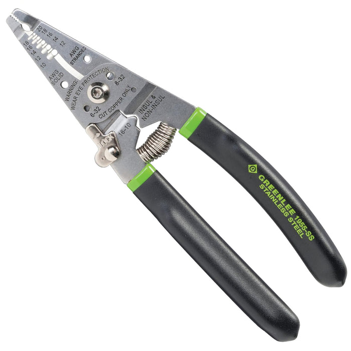 Greenlee Hand Tools Stainless Steel Wire Stripper Pro (1956-SS), 6-14 AWG