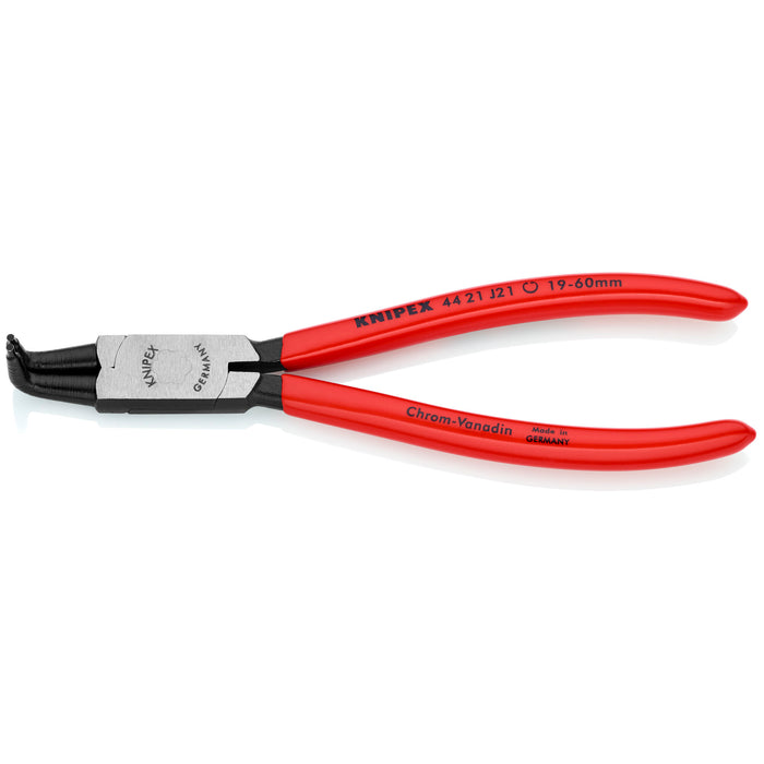 Knipex 44 21 J21 SBA 6 3/4" Internal 90° Angled Snap Ring Pliers-Forged Tips