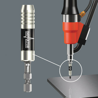 Wera 897/4 IMP Impaktor holder with retaining ring and magnet, 1/4" x 75 mm