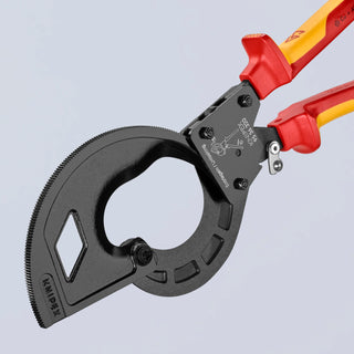 Knipex 95 36 320 12 1/2" 3 Stage Ratcheting Drive Cable Cutter-1000V Insulated