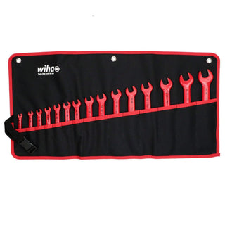 Wiha Tools 20091 Insulated Open End Wrench Metric Pouch Set, 15 Piece