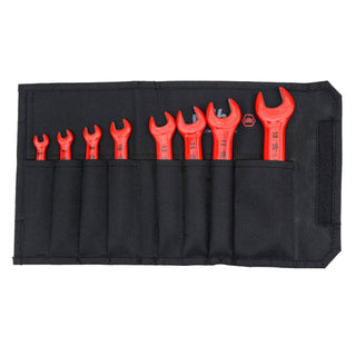 Wiha Tools 20093 Insulated Open End Wrench Metric Pouch Set, 8 Piece