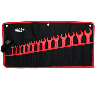 Wiha Tools 20190 Insulated Open End Wrench SAE Pouch Set, 14 Piece